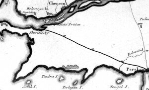 Збур’ївський шлях з трьома станціями на карті Елізабет Кравен.
